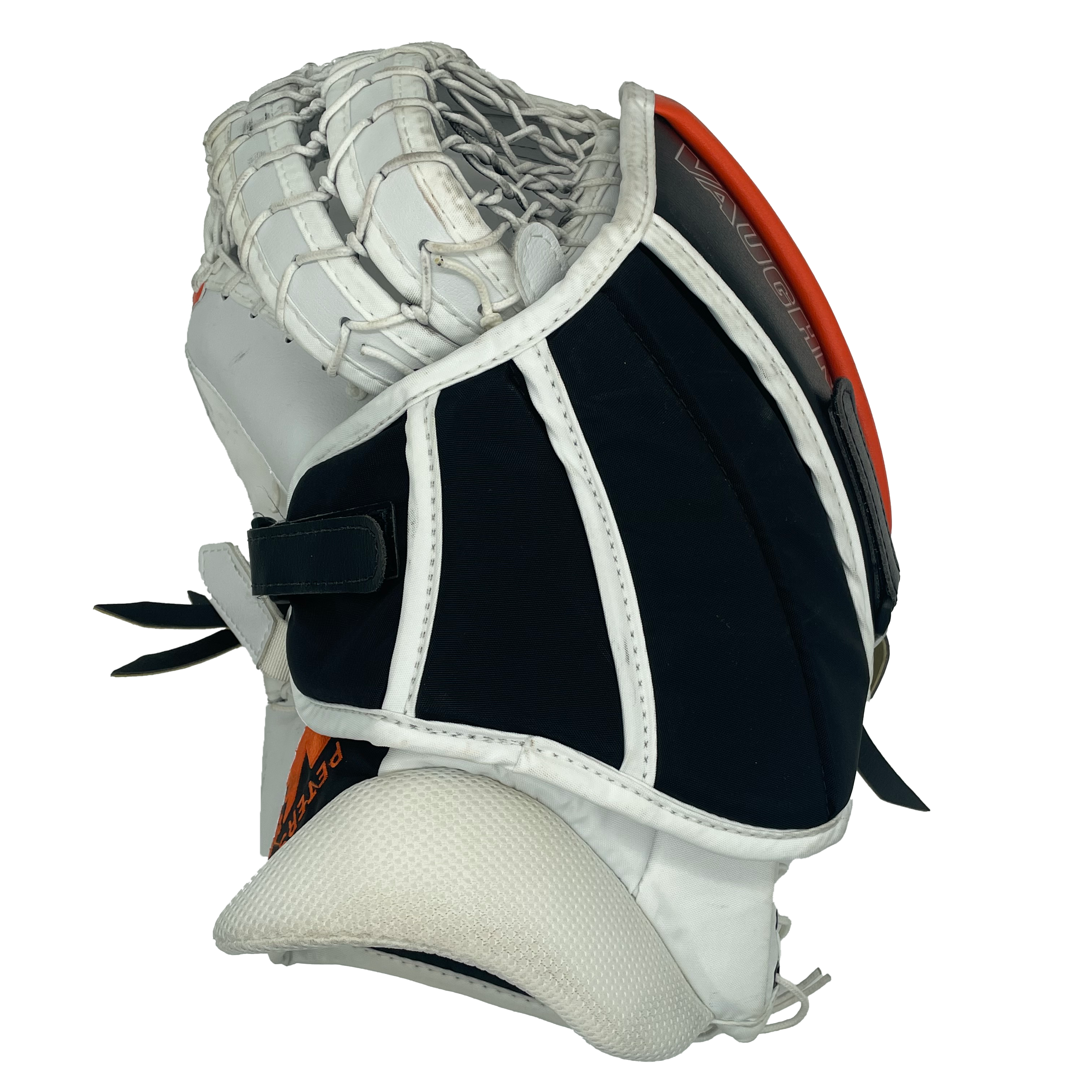 Vaughn V6 2000 Pro - Gant de gardien droitier Pro Stock d'occasion (blanc/orange)